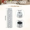 thumbnail image 2 of Uxcell 2 Pack Aluminum Alloy Bike Pegs Anti-Skid Fit 3/8 inch Axles with Stripe White, 2 of 7