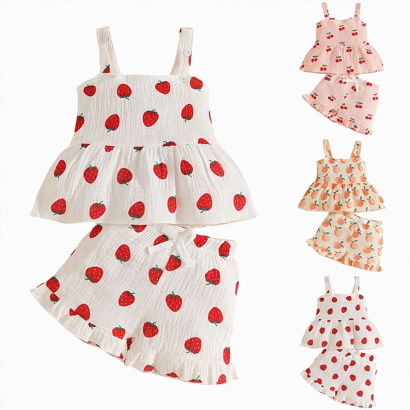 WUANDIXFA Summer Outfits for Toddler Girls Cute Casual Linen Short Sets Tank Tops Shorts 2 Piece Set Toddler Girl Sets Girls Clothes Pink,3-4 Years