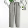 thumbnail image 2 of Lenpel Boys' School Pants Children 3-9 Y Elastic Waist Solid Color Pull on Pants Athletic Casual Trousers with Pockets(Gray,8-9 Years), 2 of 7