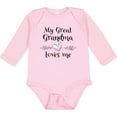 thumbnail image 3 of Inktastic My Great Grandma Loves Me Heart Great Grandchild Boys or Girls Long Sleeve Baby Bodysuit, 3 of 5