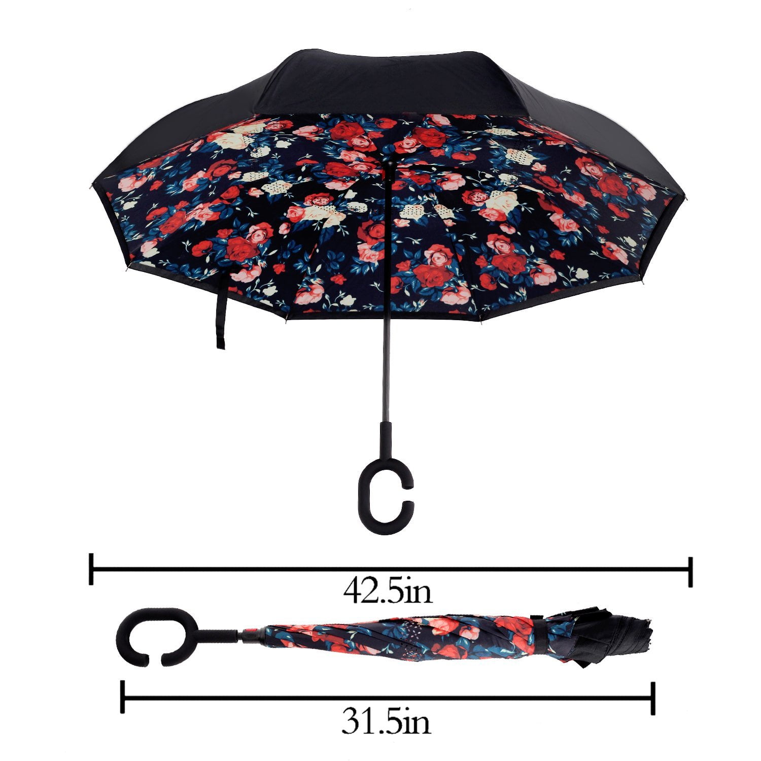 With C-Shaped Handle UV Protection Inverted Folding Umbrellas Steven Universe Spinel Car Reverse Umbrella Windproof And Rainproof Double Folding Inverted Umbrella