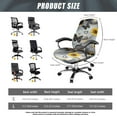 thumbnail image 7 of ZIATUBLES Computer Office Chair Covers Washable Dustproof Stretch Computer Office Chair Cover with Snap Button Removable Furniture Protector Cover, S, Sunflower Butterfly Gray Black Yellow Marble, 7 of 7