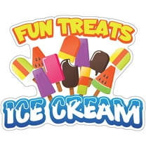 Fun Treats Ice Cream 24" Decal Concession Stand Food Truck Sticker