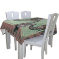 thumbnail image 2 of EREHome Elephants And Peacock Feathers Tablecloth 60x104 inches, 2 of 4