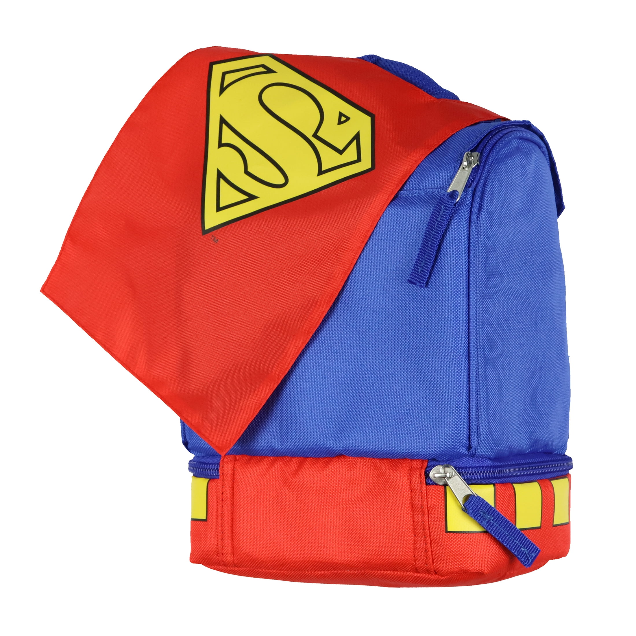 DC Comics Superman Lunch Box Dual Compartment Insulated Food Container Bag 10"