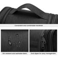 thumbnail image 4 of Large Hanging Travel Toiletry Bag Dopp Kit with Hook Cosmetic Makeup Organizer with Brush Holder Water-Resistant Bathroom for Women Men, Black, 4 of 8