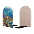 thumbnail image 2 of Naloa Sea World 2 Pcs Bookend Large Capacity Office Book Ends for Home Office Library School Study Decoration, 2 of 8