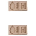 thumbnail image 3 of Monstrate Molde de pastel de Fondant, molde de postre de estilo Vintage europeo, moldes de decoración de Chocolate, galletas, dulces, cocina, Gris claro 2piezas, 3 of 6