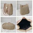 thumbnail image 5 of Straw Handbags，Round Summer Straw Bag Large Weave Tassel Handbag Beach Shoulder Bag Career Handbag Travel Bag for Women，Brown, 5 of 8