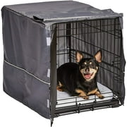 Angle View: MidWest Homes for Pets New World Dog Crate Cover, Privacy Dog Crate Cover Fits New World & iCrate Dog Crates Machine Wash & Dry, Gray