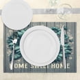 thumbnail image 3 of Ambesonne Teal Place Mats Set of 4, Aquamarine Tone Sunflowers, Standard Size, Seafoam Dark Sea Green, 3 of 5