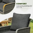 thumbnail image 5 of Yalissey 5 Pieces Wicker Patio Furniture Set , Patio Bistro Set with Ottoman and Table for Garden, Poolside, Backyard (Grey), 5 of 6