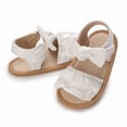 thumbnail image 4 of Otqutp Summer Sandals for Kids Baby Toddler Girls PU Leather Soft Open Toe Summer Sandals Flower Princess Flat Shoes for Summer Flat Sole Shoes, 4 of 6