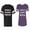 Men Black / Women Purple, variant on World Okyest Husband Wife Matching Couple Cotton Jerseys (Men Black / Women Black) (Men S / Women S)