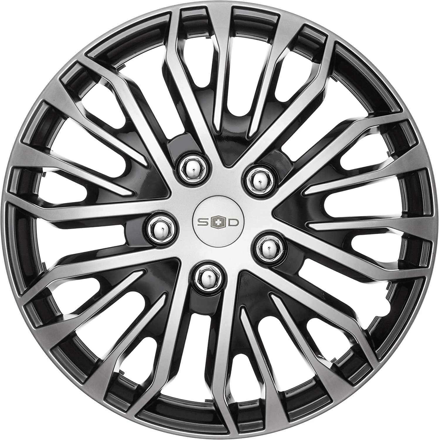 Swiss drive hubcap 16 Set of 4 Hubcaps 16" Wheel Cover Austin Silver