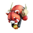 thumbnail image 3 of Estatua colgante de jardín, figura de Animal, valla, figura de Panda pequeña, escultura de resina para puertas, entradas, macizos de flores, maceteros Rojo, 3 of 8