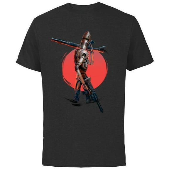 Star Wars The Mandalorian IG-11 Battle Ready - Short Sleeve Cotton T-Shirt for Adults - Customized-Black