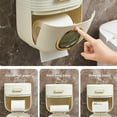 thumbnail image 4 of Toilet Paper Holder and Storage Box | Wall Mount Bathroom Tissue Dispenser with Waterproof Cabinet and Drawer for Organizing Toilet Rolls and Bathroom Essentials, 4 of 8