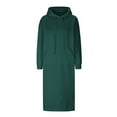 thumbnail image 5 of Women's Casual Hoodies Dress Long Sleeve Split Hooded Long Maxi Sweatshirt Dress with Pockets Fall Dresses for Women 2023 Trendy, 5 of 6