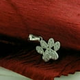 thumbnail image 3 of 1.50Ct Round Cut Real Moissanite ''Paw'' Pendant 14K White Gold Plated Silver, 3 of 3