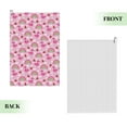 thumbnail image 2 of Kdxio Cute Flamingo Pattern Golf Towel (24" X 16") with Carabiner Clip - The Convenient Golf Cleaning Towel, 2 of 8