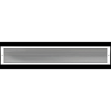 

28 X 6 Aluminum Return Grille - Easy Air Flow - Linear Bar Grilles [Outer Dimensions: 30.5 w X 8.5 h]