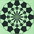 thumbnail image 1 of Ahgly Company Machine Washable Indoor Square Transitional Dark SlateGray or Dark SlateGrey Green Area Rugs, 5' Square, 1 of 7