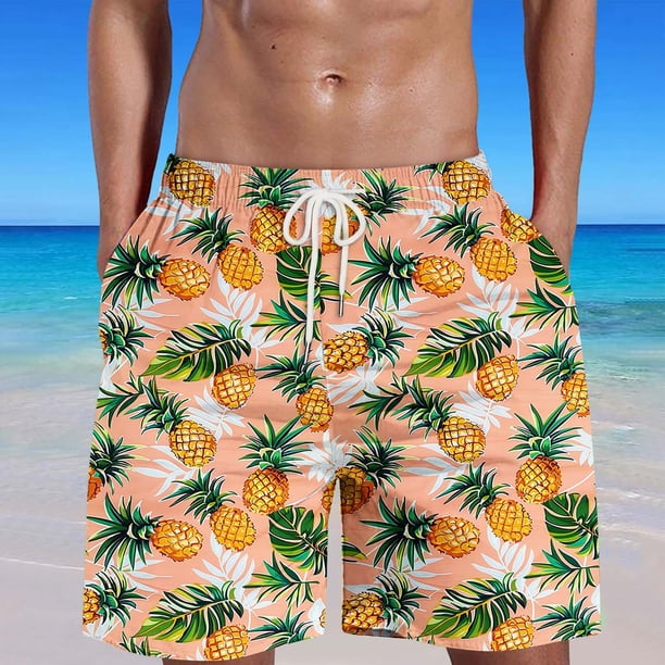 Puntoco Pantalones Cortos Para Hombre Con Bolsillo Con Cordón Y Estampado Del Día De La Independencia, Color Blanco Xxxxl