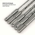 thumbnail image 3 of Forets à Béton, 7PCS Foret Carrelage, Foret à Percussion Électrique SDS-Plus pour Perforateur, Forets Transversaux pour Béton, Brique, Pierre, Naturelle, Métal-Ø 4,5,6,6,8,10,12 x 160mm, 3 of 5