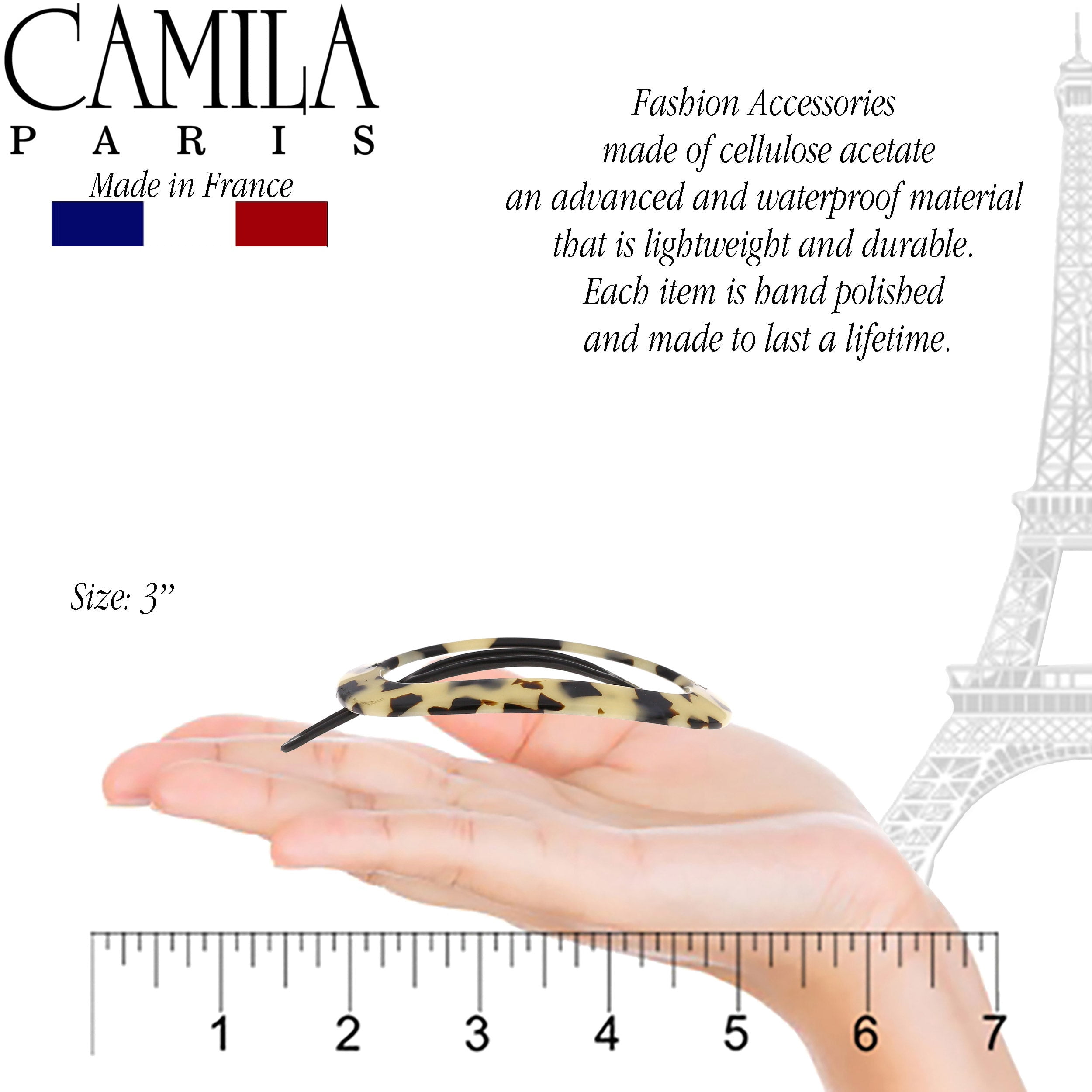 Cutout Oval Metal-Free Barrette - 3" x 3"