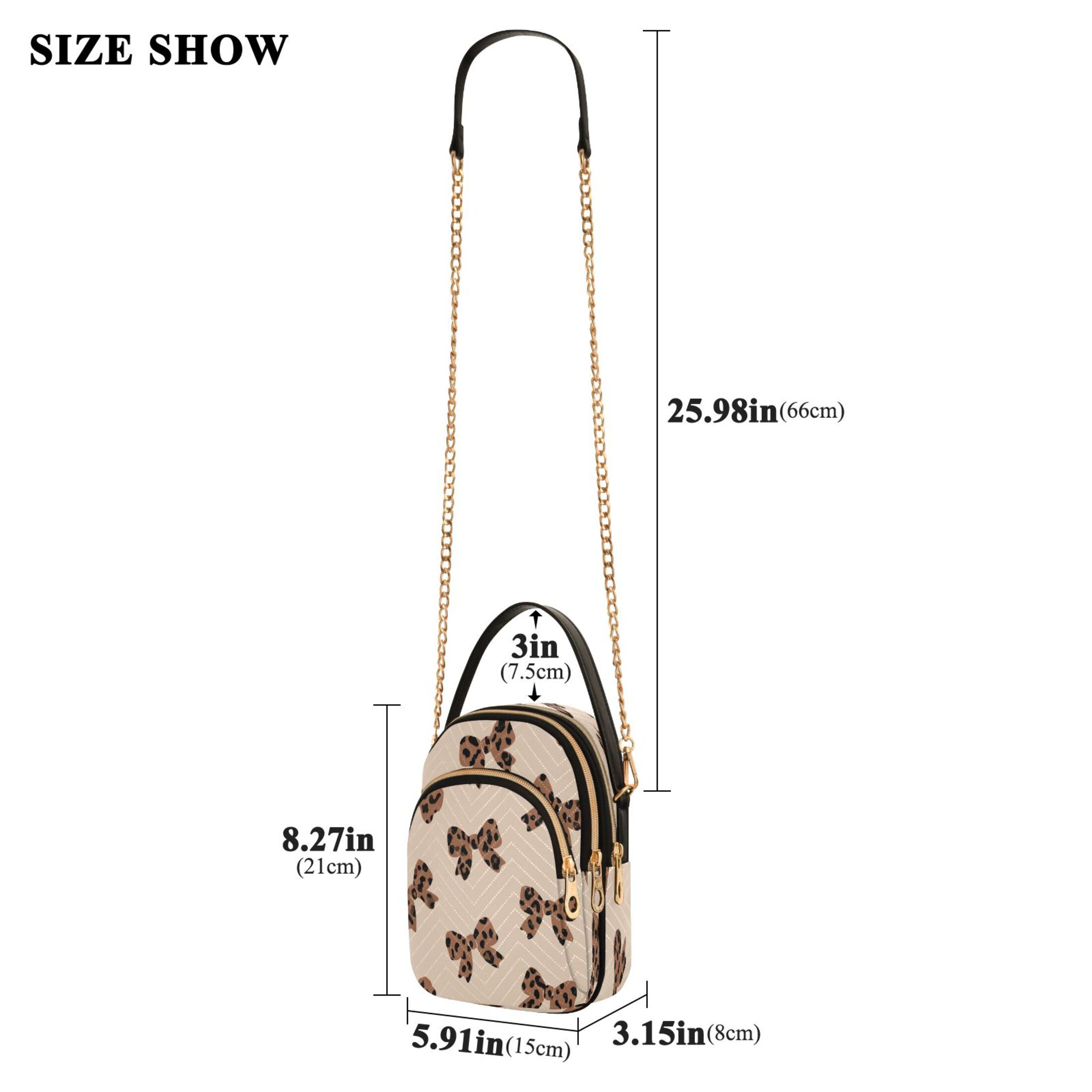 Quilted Women's Crossbody Bag Purses and Handbags with Detachable Leather Strap Cute Brown Bow
