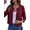 Wine Red, variant on Anygrew Women's Lightweight Cardigan 3/4 Sleeves Open Front Cropped Cardigan Casual Shrugs Bolero for Dress