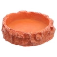 thumbnail image 1 of USHOBE Bol Alimentaire pour Lézard en Résine Rond Marron Clair 1Pcs pour Temps d'Alimentation, 1 of 8