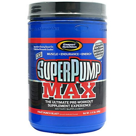 Gaspari Nutrition - SuperPump Max pré-entraînement Formule Fruit Punch - 1,41 lbs.