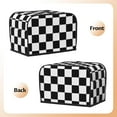 thumbnail image 3 of Toaster Cover 2 Slice Black and White Checkered Dustproof Bread Maker Cover Fingerprint Bakeware Protection Wide Slot Toaster Bag Reusable Kitchen Small Appliance Cover TC278, 3 of 6