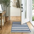 thumbnail image 2 of ODIKA Nautical Vintage Awning Stripe Bold Parallel Bands Stripped That for Hallway, Study Room, Playroom, Non-Slip Low Profile, 2 of 7
