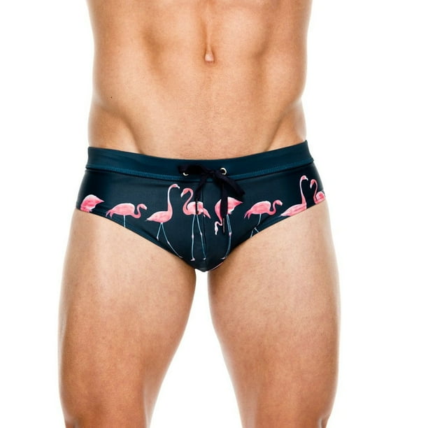 Traje de bano Hombre Natacion Estampado de arco iris Cintura baja Sexy Banadores Hombre Traje de bano Calzoncillos Ropa interior gay Ropa de playa Pantalones cortos de bano Dengxun unisex Walmart