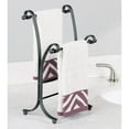thumbnail image 2 of mDesign Freestanding Steel 2-Tier Countertop Hand Towel Holder - Black, 2 of 6