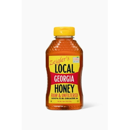 Zeigler s Georgia Honey 16oz Local  Raw  Unfiltered  Squeeze Bottle