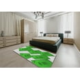 thumbnail image 4 of Ahgly Company Indoor Square Patterned Jade Green Novelty Area Rugs, 3' Square, 4 of 6
