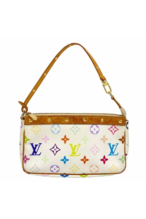 Pre-Owned Louis Vuitton Bag/Pouch Monogram Multicolor Pochette Accessoires M92649 Blanc Women's