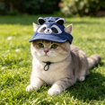 thumbnail image 4 of Tong Sun Hat With Ear Holes For Cats Adjustable Breathable Cute Summer, 4 of 5