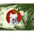 thumbnail image 2 of Carolines Treasures SC9421-CO1 Pit Bull Flocons de Neige Rouges Fête Noël Ornement en Céramique, 2 of 3