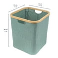 thumbnail image 3 of Foldable Bamboo Laundry Hamper without Lid - Decor Essentials for Any Room - Medium - Square - Gray, 3 of 4