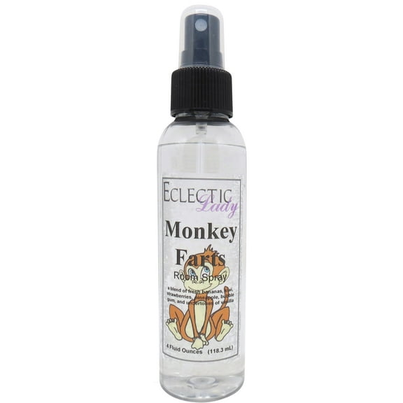 Monkey Farts Room Spray by Eclectic Lady (Double Strength), 2 Ounces, Fragrant Aromatic Room Mist For Home, Room, Office