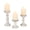 white, variant on Nuptio Wooden Candle Holders for Pillar Candles: Rustic Pillar Candles Holder Set of 3 Tall Centerpiece for Table