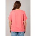 thumbnail image 2 of Avenue Women's Plus Size Openwork Trim Short Sleeve Top, 2 of 2