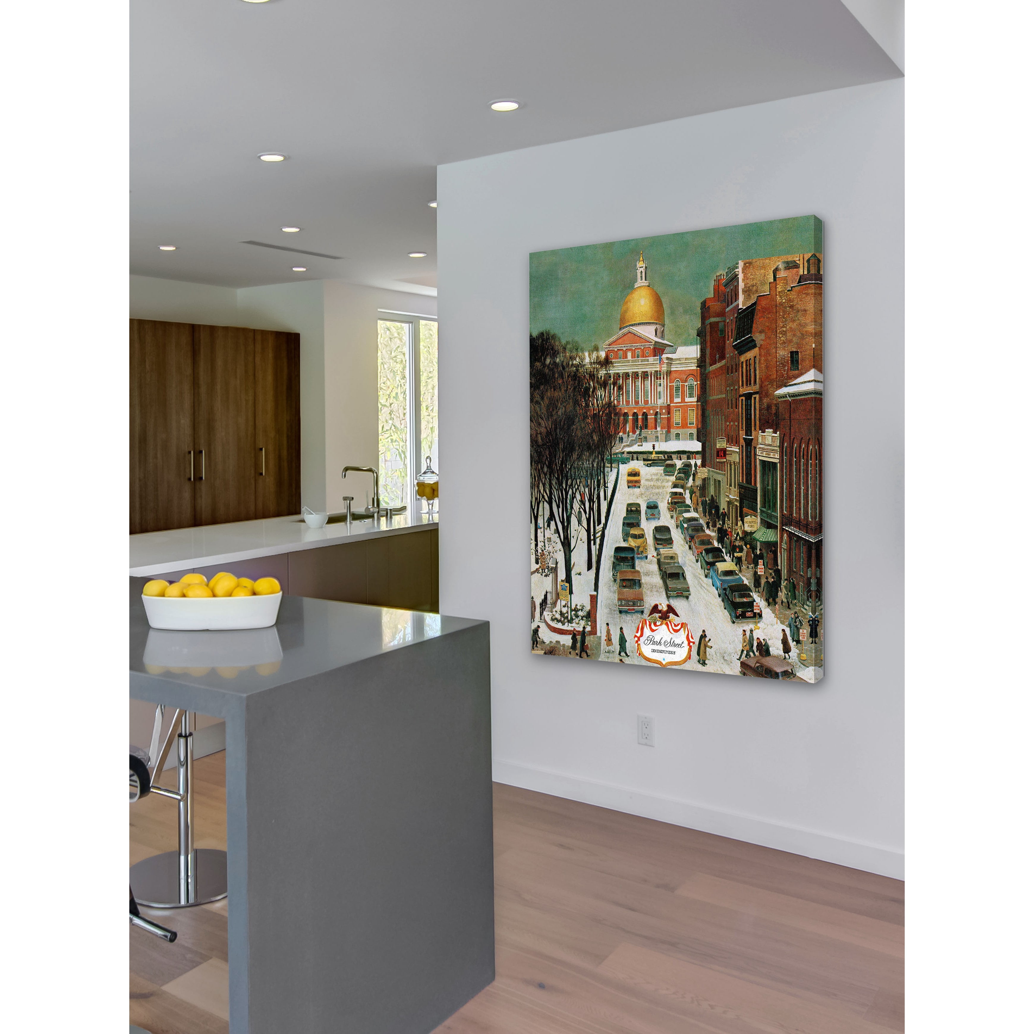 Marmont Hill "Park Street, Boston" by John Falter Painting Print on Canvas