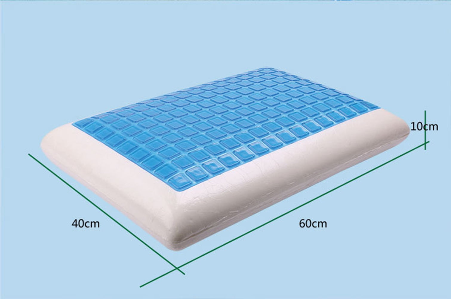 Hidetex Gel Pillow Memory Foam Pillow with Cooling Gel- Comfortable Support Bed Pillow Aligns Spine- Neck Pain & Headache Relief(23.6"x15.8")