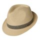 thumbnail image 1 of Sombrero Fedora de Paja para Mujeres, Packable, de Sol, Verano, Playa, Cubano, Habana, Trilby para Hombres, Beige con Negro, Mediano., 1 of 5
